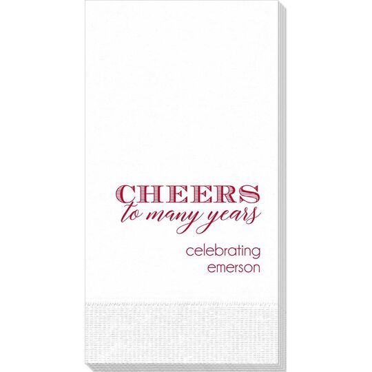 Cheers To Many Years Guest Towels