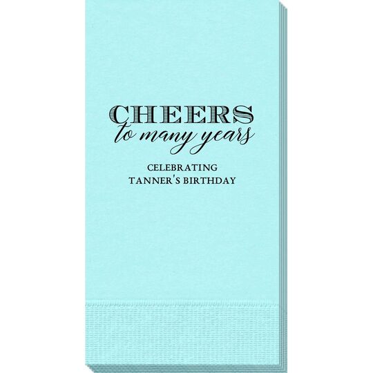 Cheers To Many Years Guest Towels