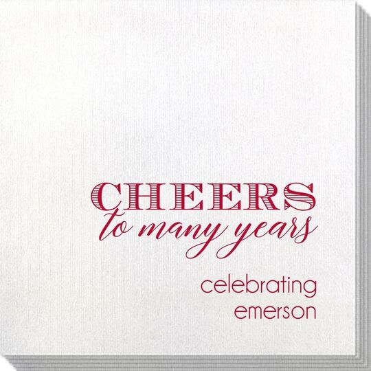 Cheers To Many Years Bamboo Luxe Napkins