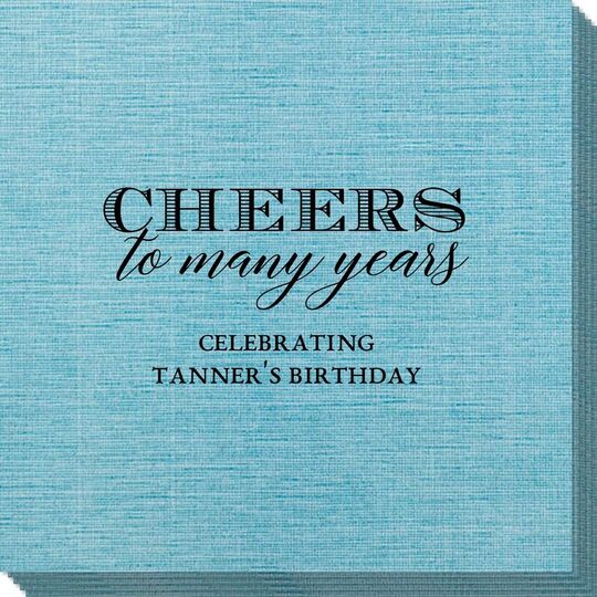 Cheers To Many Years Bamboo Luxe Napkins