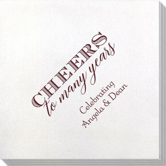 Cheers To Many Years Bamboo Luxe Napkins