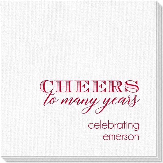 Cheers To Many Years Deville Napkins