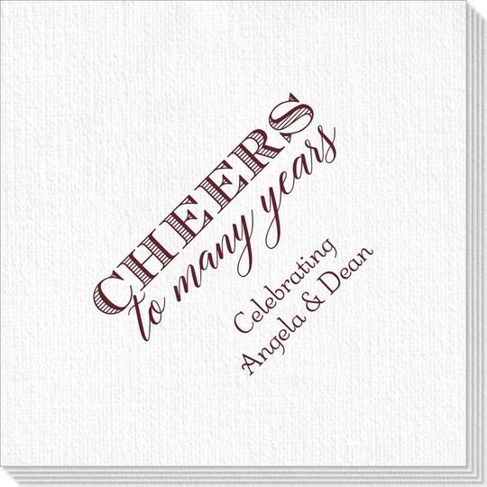 Cheers To Many Years Deville Napkins