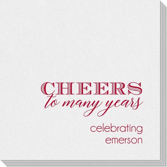Cheers To Many Years Linen Like Napkins