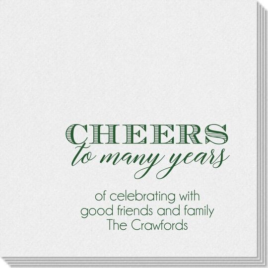 Cheers To Many Years Linen Like Napkins