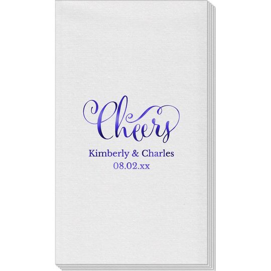 Curly Cheers Linen Like Guest Towels