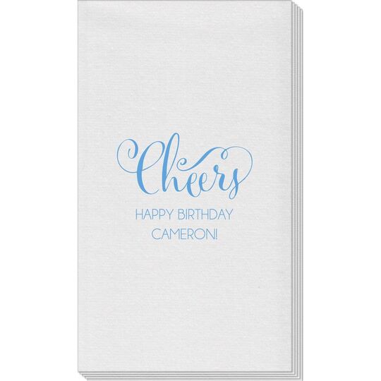Curly Cheers Linen Like Guest Towels