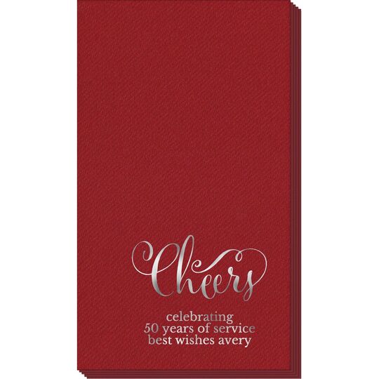 Curly Cheers Linen Like Guest Towels