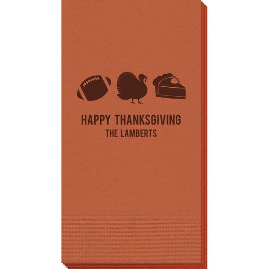 Football Turkey Pie Guest Towels