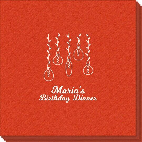 Hanging Vine Lights Linen Like Napkins