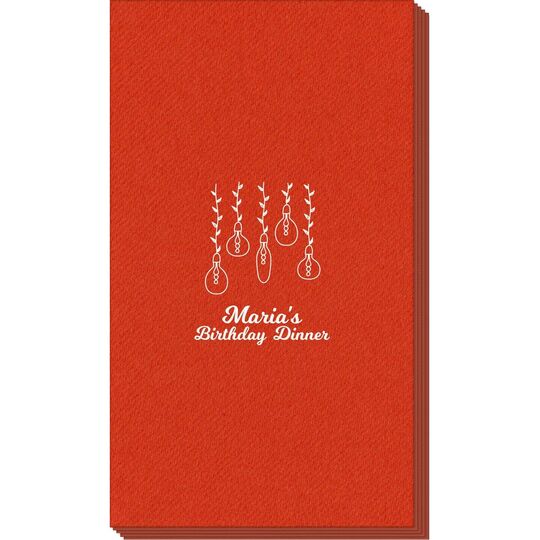 Hanging Vine Lights Linen Like Guest Towels