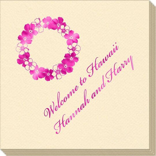 Hawaiian Lei Linen Like Napkins
