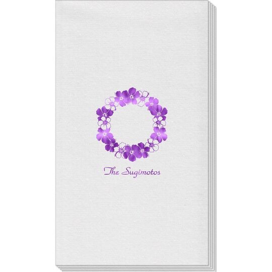 Hawaiian Lei Linen Like Guest Towels