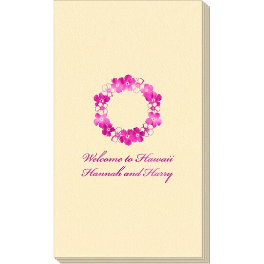 Hawaiian Lei Linen Like Guest Towels