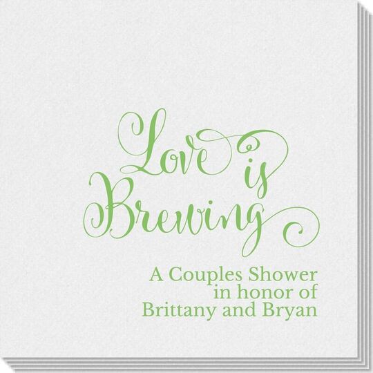 Love is Brewing Linen Like Napkins