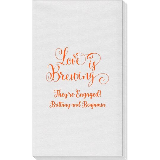 Love is Brewing Linen Like Guest Towels