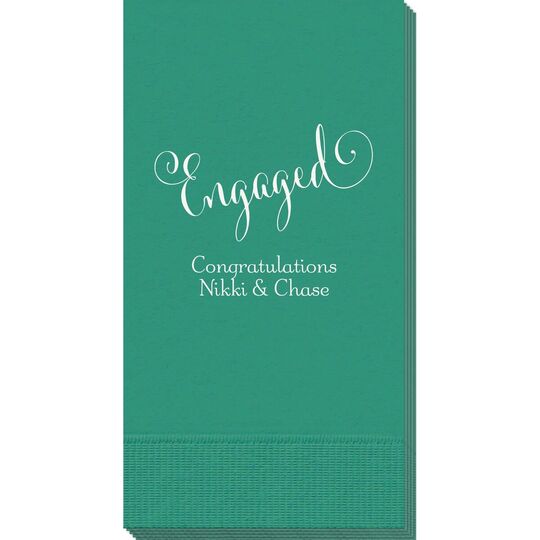 Romantic Engaged Guest Towels