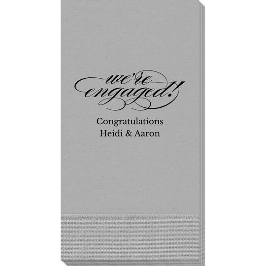 Script We're Engaged Guest Towels