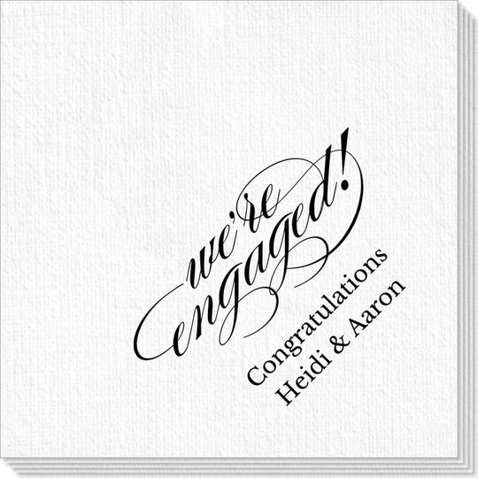 Script We're Engaged Deville Napkins