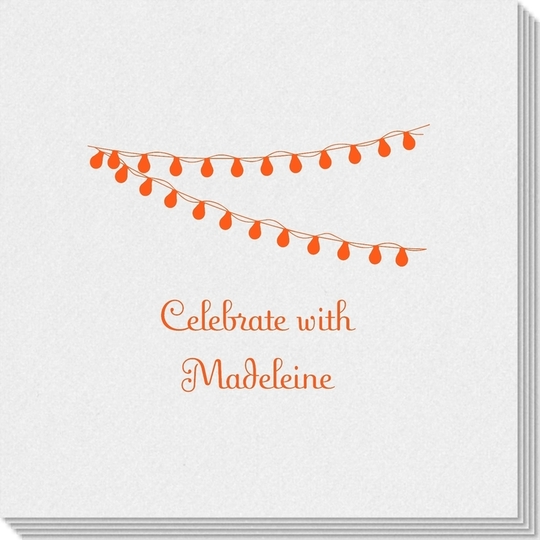 String Lights Linen Like Napkins