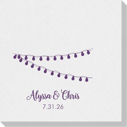 String Lights Linen Like Napkins