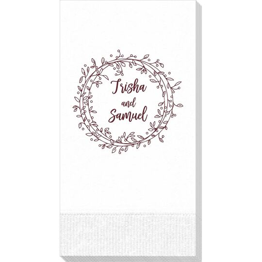 Vine Wreath Guest Towels