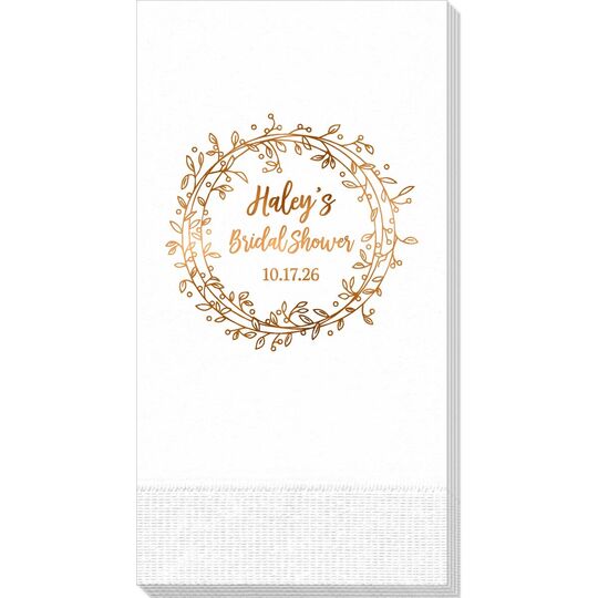 Vine Wreath Guest Towels