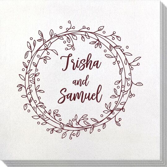 Vine Wreath Bamboo Luxe Napkins