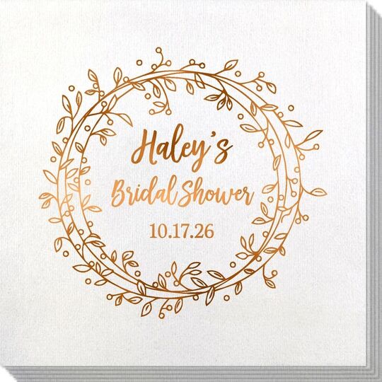 Vine Wreath Bamboo Luxe Napkins