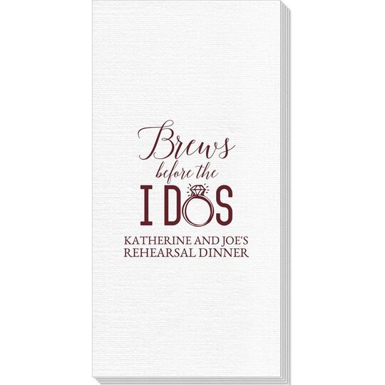 Brews Before The I Dos with Rings Deville Guest Towels
