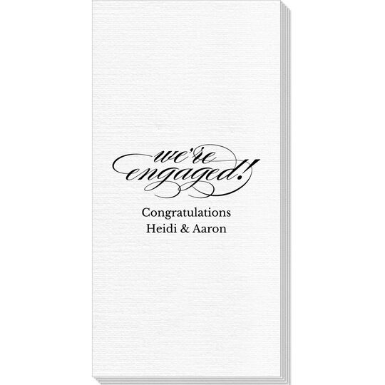 Script We're Engaged Deville Guest Towels