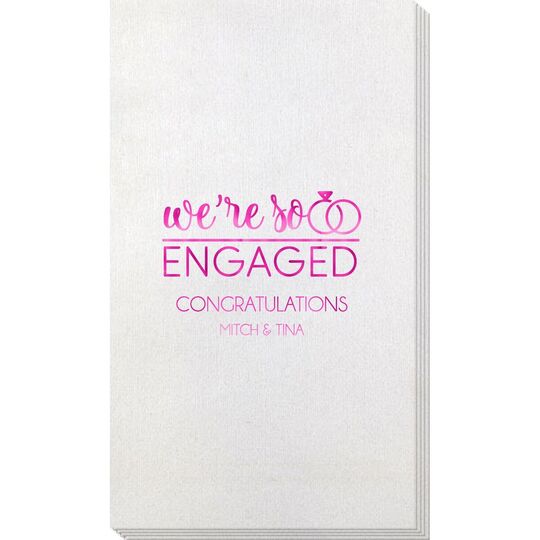 We're So Engaged Bamboo Luxe Guest Towels