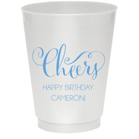 Curly Cheers Colored Shatterproof Cups