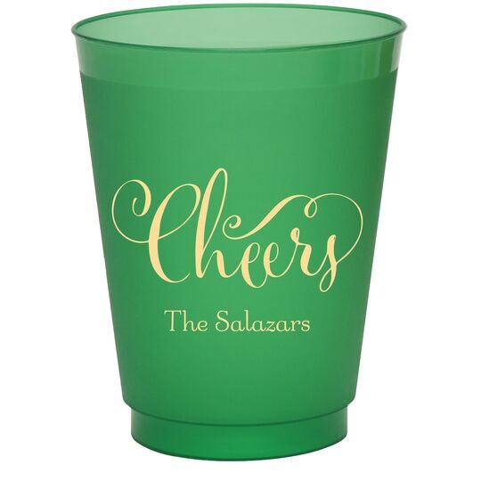 Curly Cheers Colored Shatterproof Cups