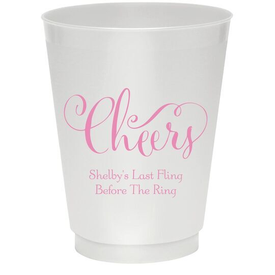 Curly Cheers Colored Shatterproof Cups