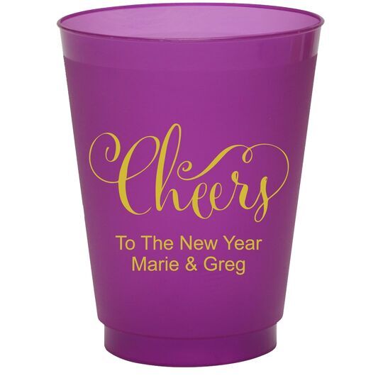 Curly Cheers Colored Shatterproof Cups