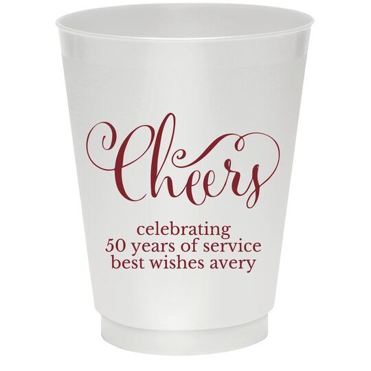 Curly Cheers Colored Shatterproof Cups