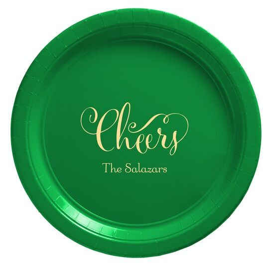 Curly Cheers Paper Plates