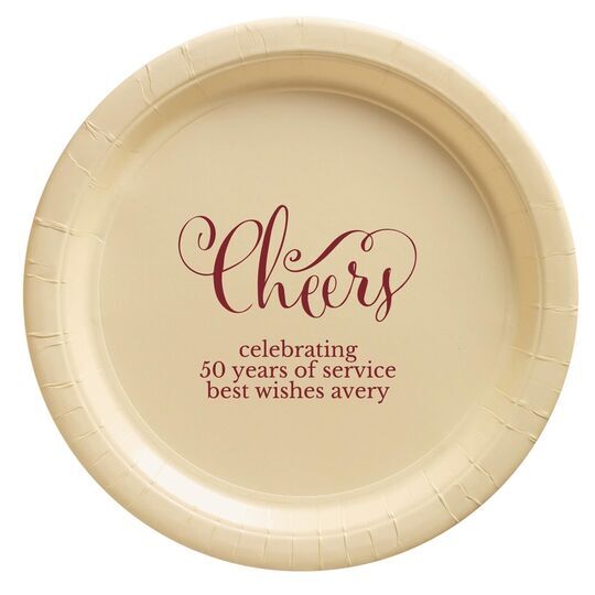 Curly Cheers Paper Plates