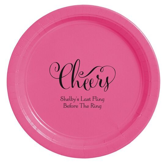 Curly Cheers Paper Plates