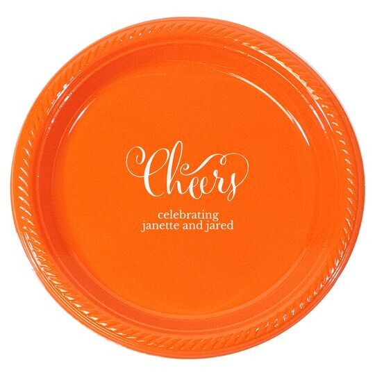 Curly Cheers Plastic Plates