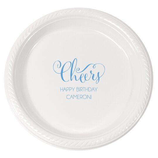 Curly Cheers Plastic Plates