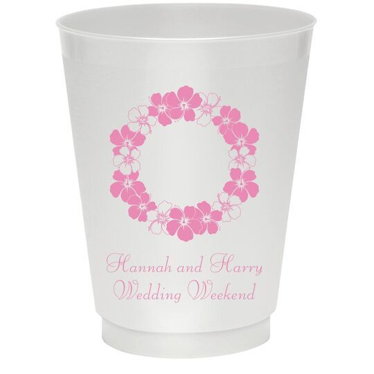 Hawaiian Lei Colored Shatterproof Cups