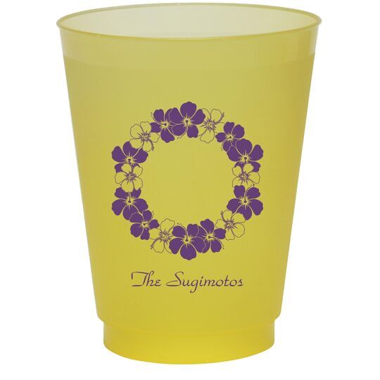 Hawaiian Lei Colored Shatterproof Cups