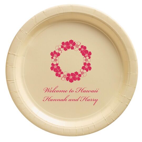 Hawaiian Lei Paper Plates