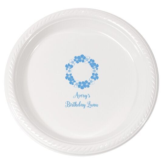 Hawaiian Lei Plastic Plates