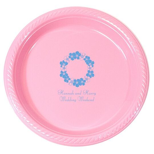 Hawaiian Lei Plastic Plates