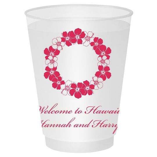 Hawaiian Lei Shatterproof Cups