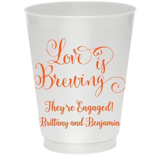 Love is Brewing Colored Shatterproof Cups