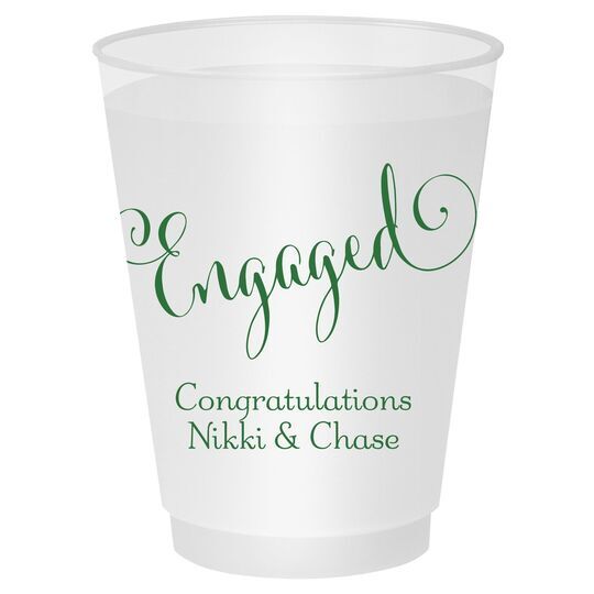 Romantic Engaged Shatterproof Cups